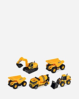 JCB Lights and Sounds Construction Vehicle 5 Pack