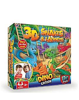3D Snakes & Ladders Dino Edition