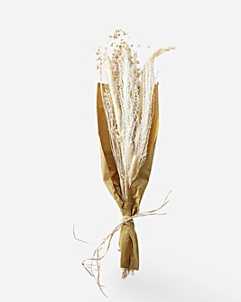 Dried Grass Bouquet in Paper Wrap Natural