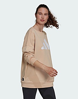 adidas FI 3 Bar Crew Sweatshirt Plus Size