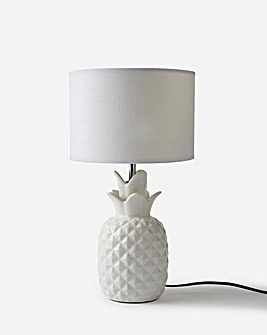 White Ceramic Pineapple Lamp