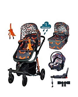 Cosatto Giggle Quad, Car Seat and i-Size Base Bundle - Charcoal Mister Fox