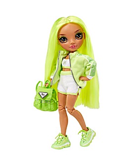 Rainbow High Jr High Karma Nichols- 9-in Neon Green Fashion Doll with Doll Accs