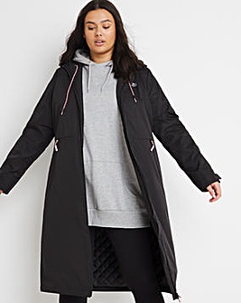 Snowdonia Black Long Length Insulated Jacket