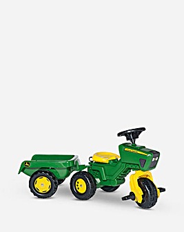 John Deere Trio Tractor with Electronic Steering Wheel and Detachable Trailer