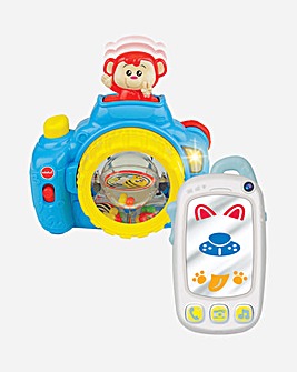 Winfun My First Baby Selfie Phone & Pop Up Monkey Camera Twin Pack