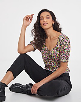 Floral Ditsy Puff Sleeve Top