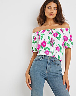 Floral Print Gypsy Jersey Top