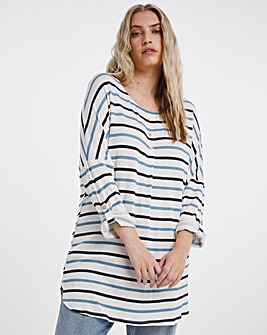 Button Front Long Sleeve Tunic