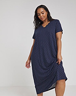 Pretty Secrets Viscose Jersey and Lace Midi Nightie