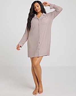 Figleaves Camelia Modal Button Down Night Shirt