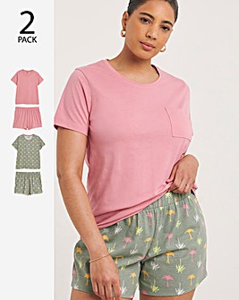 Pretty Secrets Value 2 Pack Shortie Pyjama Sets