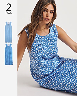 Value 2 Pack Cotton Sleeveless Nighties