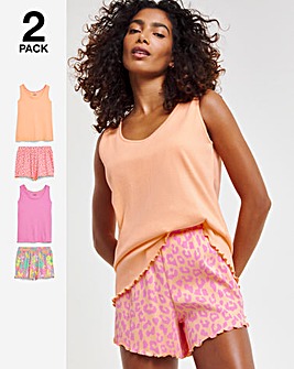 Pretty Lounge 2 Pack Short Pyjama Sets