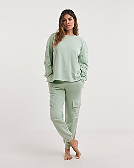 Sweatshirt and Jogger Broderie Lounge Set