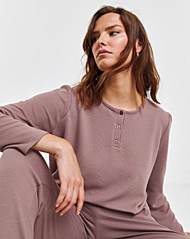 Supersoft Henley Waffle Pyjama Set