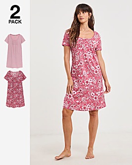 2 Pack Julipa Floral Value Midi Nighties