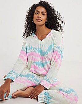 Tie Dye Soft Towelling Lounge Set