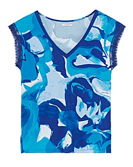 Figleaves Camelia Lace Detail Pyjama Shortie Set