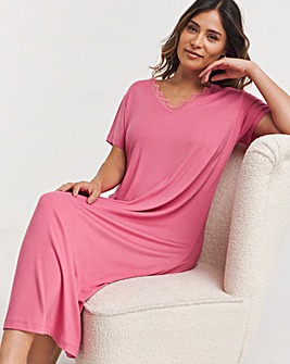 Pretty Secrets Viscose and Lace Midi Nightie