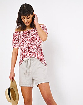 Bardot Soft Touch Printed Swing Top