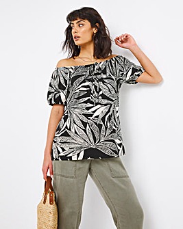 Bardot Soft Touch Printed Swing Top