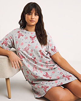 Pretty Secrets Value Lobster Print T-Shirt Nightie