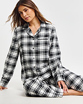 Pretty Secrets Christmas Family PJ - Ladies Mono Woven Button Through