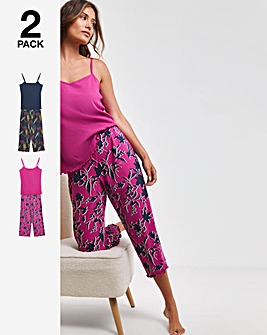 Pretty Lounge 2 Pack Pyjama Culotte Sets