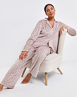 Pretty Secrets Velour Button Through Pyjama Set