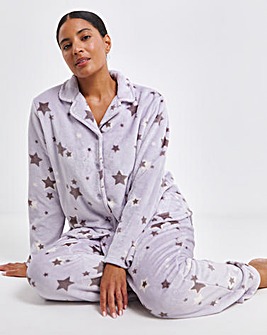 Pretty Secrets Fleece Button Through Pyjama Set