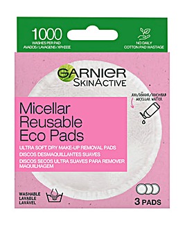 Garnier Micellar Reusable Make-up Remover Eco Pads - 3 Micro Fibre Pads