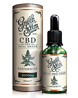 Green Stem Peppermint Flavoured CBD Oil Oral Drops - 1000mg