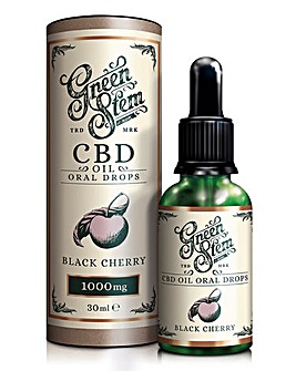 Green Stem Black Cherry Flavoured CBD Oil Oral Drops - 1000mg