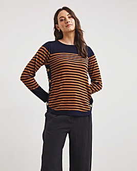 Julipa Stripe Jumper with Buttons
