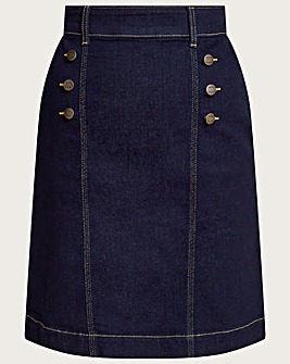 Monsoon Rosa Button Denim Skirt