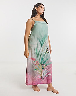 Figleaves Viscose Linen Blend Slip Nightie