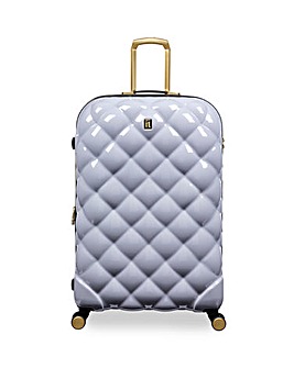 IT Luggage St Tropez Trois Silver Large Suitcase with TSA Lock