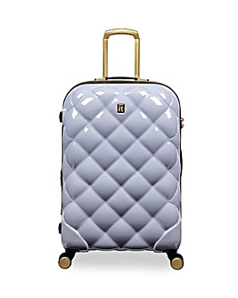 IT Luggage St Tropez Trois Silver Medium Suitcase with TSA Lock