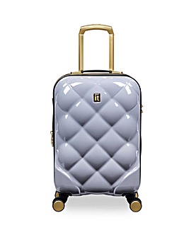 IT Luggage St Tropez Trois Silver Cabin Suitcase with TSA Lock