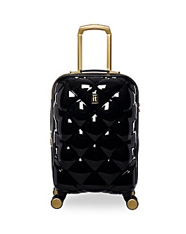 IT Luggage St Tropez Trois Black Cabin Suitcase with TSA Lock