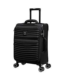 IT Luggage Precursor Black Cabin Suitcase with TSA Lock