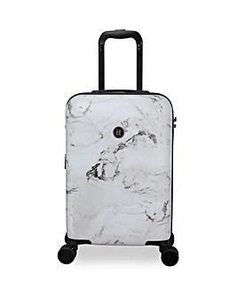 IT Luggage Sheen Greyscale Marble Cabin Suitcase with TSA Lock