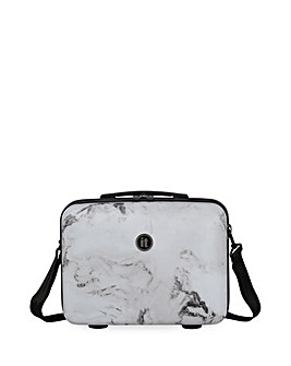 IT Luggage Sheen Greyscale Marble Vanity Case with Shoulder Strap