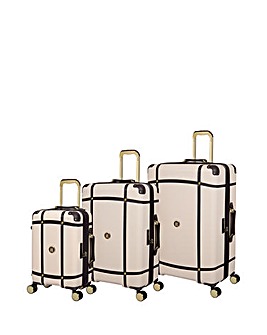 IT Luggage Superiority Cream 3pc Suitcase Set with TSA Lock