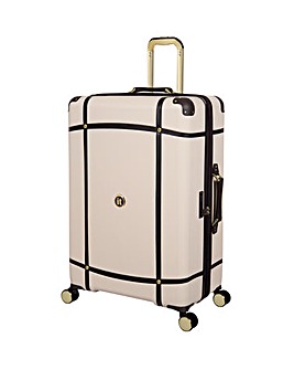 IT Luggage Superiority Cream Large Suitcase with TSA Lock