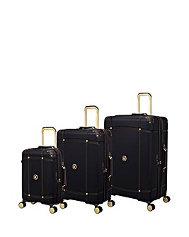 IT Luggage Superiority Black 3pc Suitcase Set with TSA Lock