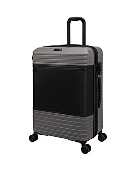 IT Luggage Attuned Charcoal Medium Suitcase with Front Panel Pocket