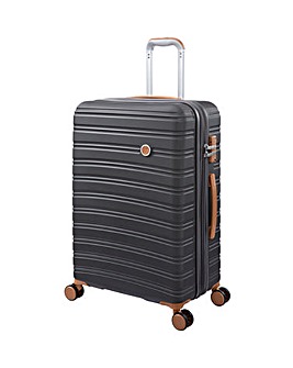 IT Luggage Fusional Charcoal Medium Hardshell Suitcase with TSA Lock