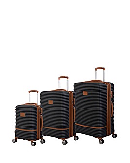 IT Luggage Replicating 3pc Suitcase Set - Charcoal